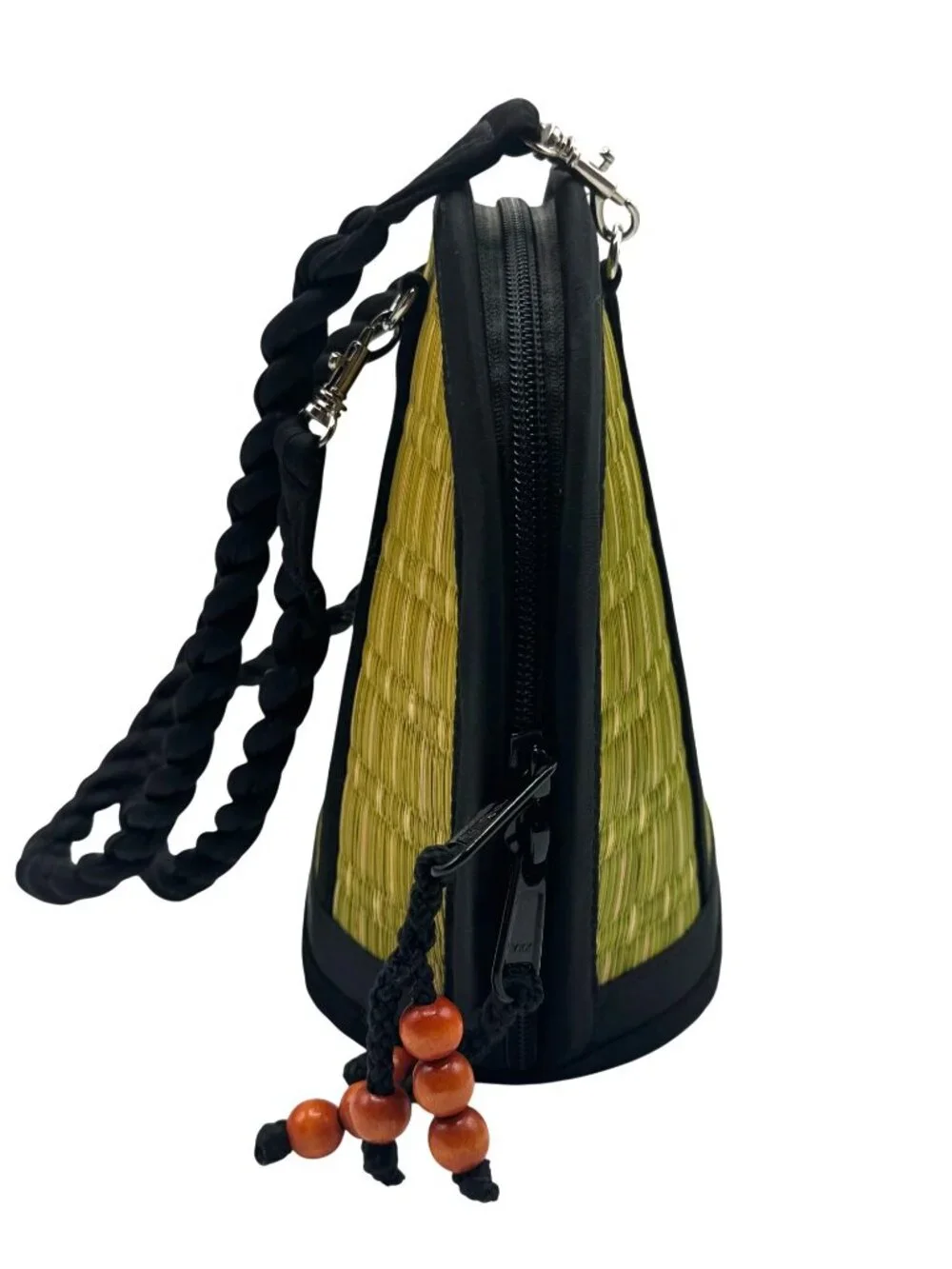 Baskets of Cambodia Kiri Wave Shoulder Bag Purse Medium Green Woven 2032